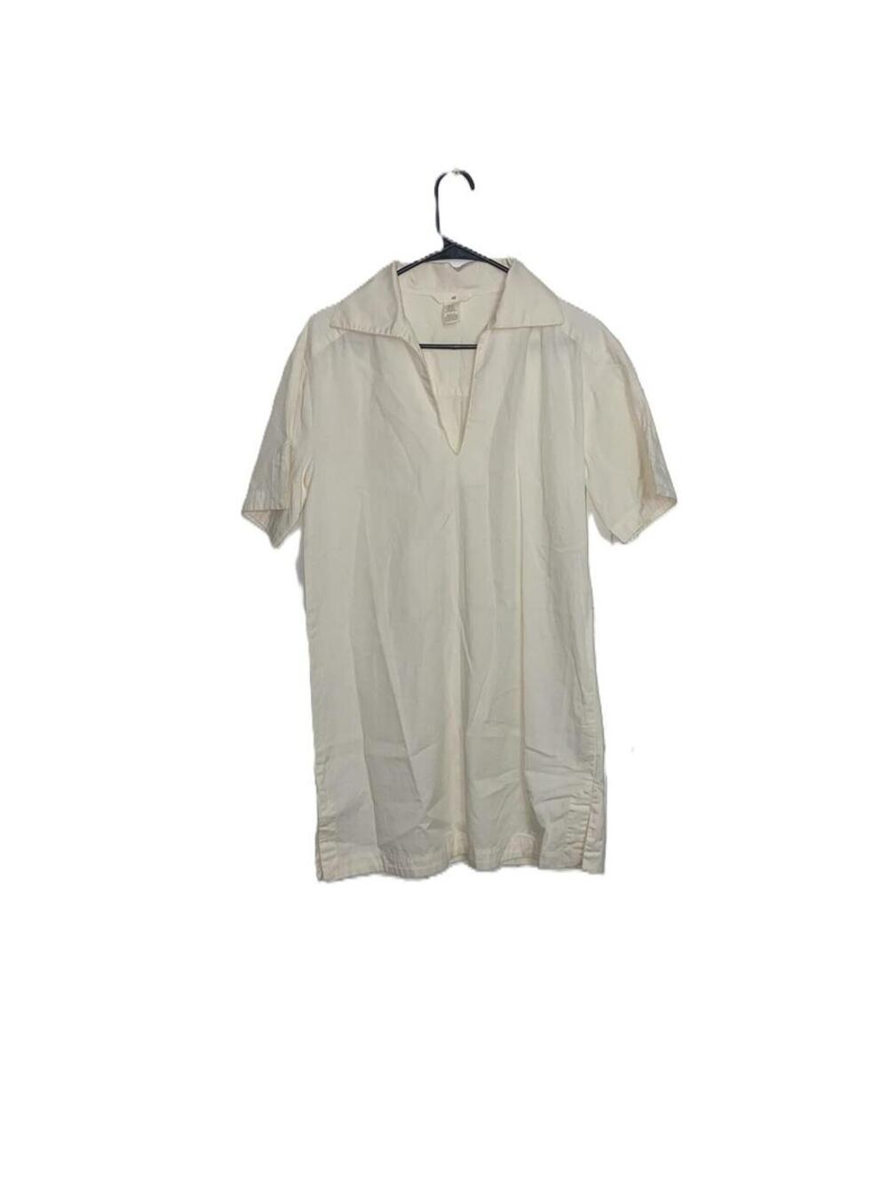 H&M Cream Oversized Tunic Minimal Coastal Chic Summer Top XS